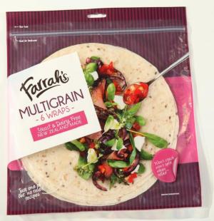 Farrah's Multigrain Wraps, designed by Brother.